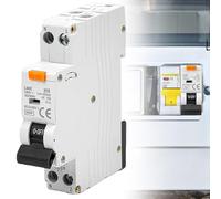 BAIFULAI Interruptor de protección FI, B16 1P+N 6 kA, interruptor FI/LS, 230 V, 30 mA, 2 pines, interruptor de corriente residual, interruptor FI, con RCBO tipo A, curva B, montaje en carril DIN