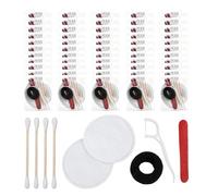 BAIFULAI Juego de 100 piezas de Hotel Vanity: kit de amenities a granel con almohadillas de algodón, hisopos de algodón, hilo dental y lima de uñas, suministros de hotel, artículos de tocador