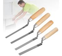 BAIFULAI Juego de 4 paletas de juntas de 8, 10, 12 y 15 mm, de acero al carbono con mango de madera, paletas de juntas para juntas de lechada, para lechada de ladrillos y ladrillos de clinker