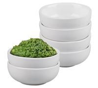 BAIFULAI Juego de 6 cuencos para salsa de soja, cuencos de cerámica, cuencos pequeños, cuencos de cerámica para charcuterie board sushi, salsa de tomate, barbacoa y accesorios de fiesta (blanco)