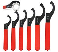 BAIFULAI Juego de 6 llaves de gancho, 6 tamaños, llave en forma de C con mango antideslizante para máquinas de grabado, barras de extensión de motor de husillo