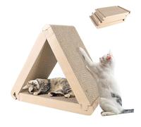 BAIFULAI Rascador para gatos, tabla triangular para gatos de cartón ondulado, 6 lados utilizables de cartón para gatos, alfombrilla para rascar gatos, disponible por ambos lados, alfombra para rascar