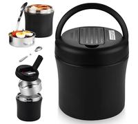 BAIFULAI Recipiente térmico para comida grande, 1,2 L, acero inoxidable, recipiente para calentar alimentos con cucharas, cuenco térmico con tapa, fiambrera térmica para alimentos calientes y fríos