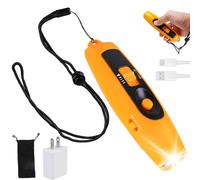 BAIFULAI Silbato de árbitro recargable, silbato de emergencia portátil, 3 tonos y 2 modos de luz LED, duradero, multiusos, silbato electrónico para entrenadores, policías, profesores, amarillo