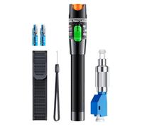 BAIFULAI Solucionador de problemas visual de 30 KM, kit de prueba VFL con adaptador FC/APC a LC/APC, probador de luz para pruebas de cable de red de fibra óptica, para interfaz FC/SC/ST