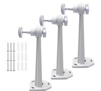 BAIFULAI - Soporte de pared para cámara de vigilancia (aleación de aluminio, rotación ajustable de 360°, soporte para cámara interior y exterior, color blanco