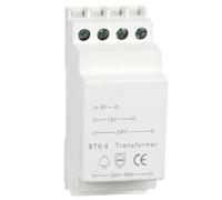 BAIFULAI Transformador de Timbre 8V-12V-24V - Se Adapta a Carriles Estándar de 35 mm - Para Timbre de Puerta