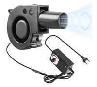 BAIFULAI Ventilador radial de 12 V, CA 220 V, ventilador con controlador y tubo para electrodomésticos, 97 x 33 mm, ventilador de turbina, ventilador radial para aparatos de calefacción, barbacoa