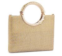 BAIGIO Bolso de Mano para Mujer Bolso de Noche de Lujo Bolso de Boda, Clutch Mujer Carteras de Mano Fiesta Ceremonia Bolso de Noche Diamantes Embrague Bandolera con Cadena