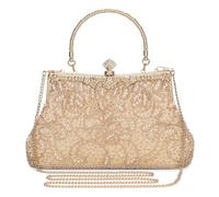 BAIGIO Bolso de mano vintage para mujer 1920S, bolso de mano vintage con perlas, bolso de noche, bolso de mano para mujer, bolso de mano con perlas, bolso de mano, elegante, bolso de hombro para