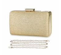 BAIGIO Bolso de noche para mujer, bolso de hombro con cadena desmontable de lujo, A-oro, S, Contemporáneo