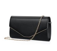 BAIGIO Bolsos Fiesta Sobre para Mujeres, Elegante Clutch Monedero del Banquete de Boda,Bolso Bandolera Mujer Boda Invitada,Handbag para Prom/Fiesta Boda Exterior/Cumpleaños (B-Negro)