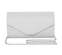 BAIGIO Bolsos Fiesta Sobre para Mujeres, Elegante Clutch Monedero del Banquete de Boda,Bolso Bandolera Mujer Boda Invitada,Handbag para Prom/Fiesta Boda Exterior/Cumpleaños (A-Plata)