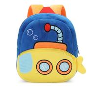 BAIGIO Mochila infantil para niños, mini mochila escolar, animales, bolsa de guardería para niños, niñas y bebés, azul, 26x24x10 CM