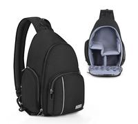 BAIGIO Mochila Multifuncional y Bolsa Cruzada para Cámara Réflex Canon Sony Nikon SLR, Impermeable