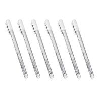 BaiJ Bolígrafos de Gel Blanco,6 Pack Bolígrafo de Tinta de Gel Blanca Bolígrafo de Dibujo Lineal de 0.8mm Punta Fina Resaltar Bolígrafos para Artistas Papeles Oscuros Resaltar Diseño de Arte