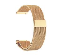BaiJ Correa de Reloj Magnética, Pulsera de Metal Acero Inoxidable para Hombres y Mujeres, 18mm Oro