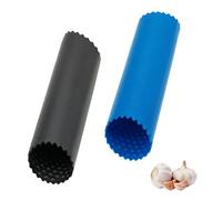 BaiJ Pelador de Ajos,2 Piezas Manual Pelador de Silicona Fácil Utiles de Cocina Útil Utensilios Accesorios Fácil de Pelar Ajo Gadgets de Cocina Mantenga Sus Manos Libres de Olores Negro/Azul