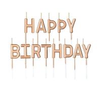 BaiJ Velas de Cumpleaños Happy Birthday Letras,Velas Pastel Feliz Cumpleaños Champagne Velas de Paste para Boda Fiesta Aniversario Decoraciones Suministros Champagne