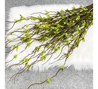 baijiexun Ramas de sauce artificiales para jarrones altos, 111,8 cm, tallos grandes verdes artificiales, flores artificiales para jarrones, para el hogar, decoración de boda, 6 piezas