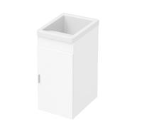 Baikal Armario Auxiliar Multiusos. Incluye Lavabo Ceramico. Estilo Henares. Mueble Auxiliar. Mueble Lavadero. Entrega en Kit. Fabricación Española.