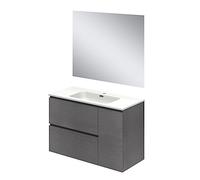 Baikal Conjunto de Mueble de baño Duo, Incluye Lavabo. Mueble Suspendido en Pared con Lavabo cerámico. Varios Acabados y Medidas. Mueble MONTADO.