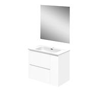 Baikal Conjunto de Mueble de baño Duo, Incluye Lavabo. Mueble Suspendido en Pared con Lavabo cerámico. Varios Acabados y Medidas. Mueble MONTADO.
