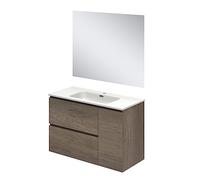 Baikal Conjunto de Mueble de baño Duo, Incluye Lavabo. Mueble Suspendido en Pared con Lavabo cerámico. Varios Acabados y Medidas. Mueble MONTADO.