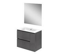Baikal Conjunto de Mueble de baño Duo, Incluye Lavabo. Mueble Suspendido en Pared con Lavabo cerámico. Varios Acabados y Medidas. Mueble MONTADO.
