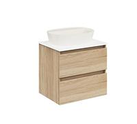 Baikal Conjunto de Mueble de Baño. Mueble Suspendido en Pared. Disponible en Distintas Medidas y Acabados. El Mueble se Entrega MONTADO. SAP 60 cm Roble Natural