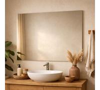 BAIKAL Espejo de Baño | 100x80cm | Espejo Baño Rectangular | Varias Medidas Disponibles | Opción con y Sin LED.