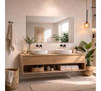 BAIKAL Espejo de Baño | 120x80cm | Espejo Baño Rectangular | Varias Medidas Disponibles | Opción con y Sin LED.