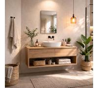 Baikal Espejo de Baño, Varias Formas y Medidas Disponibles. Opción con y Sin LED. Estilos Que se adaptan al baño o Cualquier Estancia del hogar. 40 x 60 cm Espejo Liso