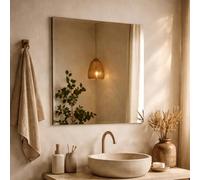 BAIKAL Espejo de Baño | 80x80cm | Espejo Baño Cuadrado | Varias medidas disponibles | Opción Con y Sin LED.