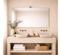 BAIKAL Espejo de Baño con Aplique LED | 120x80cm | Espejo Baño Rectangular | Varias Medidas Disponibles | Opción con y Sin LED.
