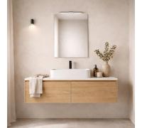 BAIKAL Espejo de Baño con Aplique LED | 50x75cm | Espejo Baño Rectangular | Varias medidas disponibles | Opción Con y Sin LED.