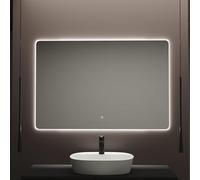 Baikal Espejo de Baño Rectangular | 60x80cm | Retroiluminado | Táctil con Antivaho | Tonalidades 3500K/4000K/6000K | Espejo con luz | Espejo con LED.