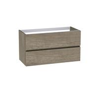 Baikal Modular Mueble de Baño de 2 Cajones, Suspendido en Pared, Módulo de Baño, en Melamina 16mm. Mueble MONTADO. Combinable con Cualquier Top. Mueble 2 Cajones 100 cm Nebraska