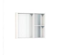 Baikal Mueble Camerino con Espejo, Armario Auxiliar de Baño Multiusos, Opción con o sin Luz LED. Mueble de Pared de fácil colocación. Armario MONTADO. Acabado Blanco. Sin Puerta 70 cm