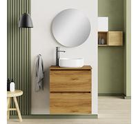 Baikal Mueble de Baño Deva. Mueble Suspendido en Pared Incluye Lavabo cerámico. Disponible en Fondo 39cm y 46cm. Mueble MONTADO.