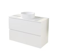 Baikal Mueble de Baño Deva. Mueble Suspendido en Pared Incluye Lavabo cerámico. Disponible en Fondo 39cm y 46cm. Mueble MONTADO.