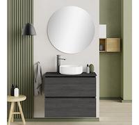 Baikal Mueble de Baño Deva. Mueble Suspendido en Pared Incluye Lavabo cerámico. Disponible en Fondo 39cm y 46cm. Mueble MONTADO.