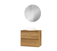 Baikal Mueble de Baño Deva. Mueble Suspendido en Pared Incluye Lavabo cerámico. Disponible en Fondo 39cm y 46cm. Mueble MONTADO.