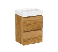Baikal Mueble de Baño Nix. Mueble MONTADO. 2 Cajones Suspendido con Lavabo. Armario de Baño. Lavabo Ceramico. 45cm Teka.