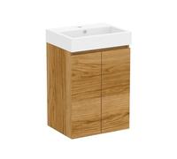 Baikal Mueble de Baño Nix. Mueble MONTADO. 2 Puertas Suspendido con Lavabo. Armario de Baño. Lavabo Ceramico. 45cm Teka.