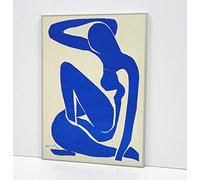 BaikalGallery Henri Matisse Blue Nude I 1952 Cuadro Enmarcado- Enmarcado en Moldura de Aluminio Mate Color a Elegir- Montaje en Panel Adhesivo (Foam)- Laminado en Mate (Sin Cristal) (Plata, 60x80cm)
