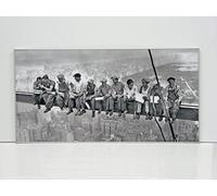 BaikalGallery OBREROS EN Nueva York AÑO 1932 Cuadro Enmarcado PANORAMICO TAMAÑO 40X80CM (P1054)(Plata)