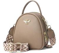 BAIKELI Bolso cruzado pequeño y ligero para mujer, elegante bolso para teléfono celular y bolso de mano, 0-0-2-caqui, Small