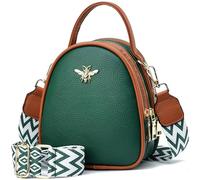 BAIKELI Bolso cruzado pequeño y ligero para mujer, elegante bolso para teléfono celular y bolso de mano, 0-0-2-verde marrón, Small