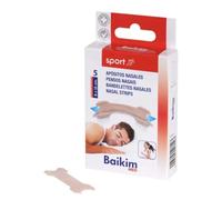 Baikim MED Tiras Nasales Deportivas, 5 Unidades, 6x2 cm, para Mejorar Respiración